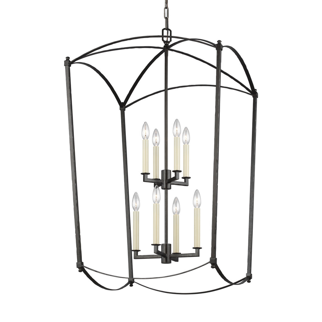 F3324/8SMS Thayer 8 Light Lantern Chandelier | Alternate Image