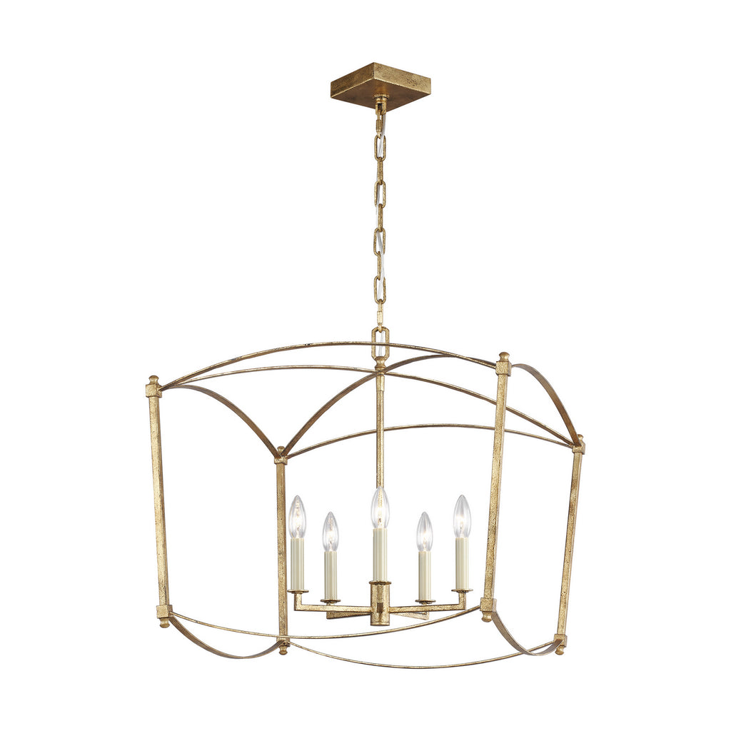 F3325/5ADB Thayer 5 Light Lantern Chandelier | Main Image