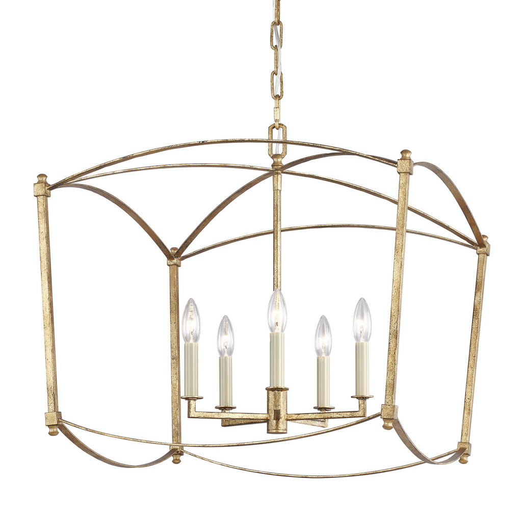F3325/5ADB Thayer 5 Light Lantern Chandelier | Alternate Image