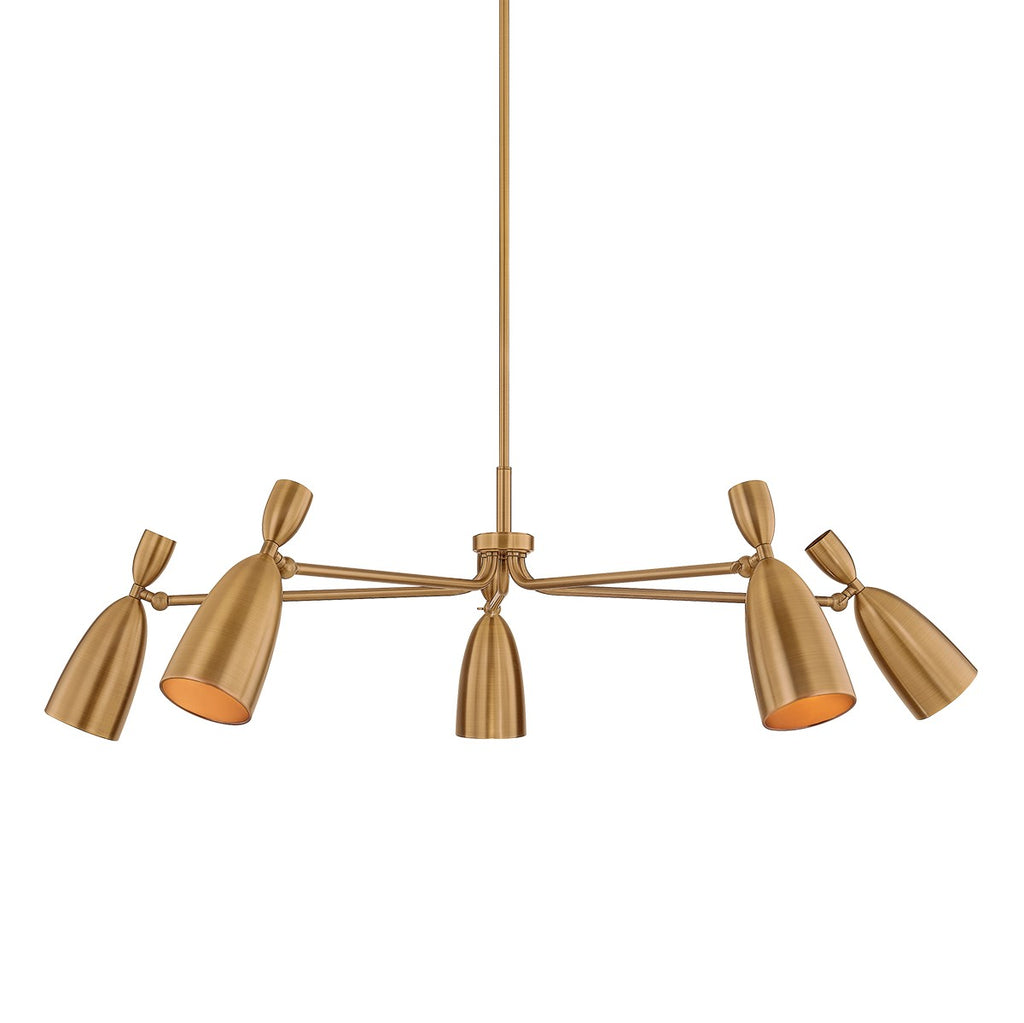 F4050-PBR Spade 5 Light Mini Chandelier | Alternate Image