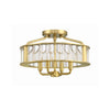 Crystorama Farris 16.5'' Semi Flush Mount in Aged Brass - Additional View