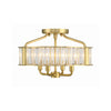 Crystorama Farris 16.5'' Semi Flush Mount in Aged Brass - Additional View
