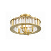 Crystorama Farris 16.5'' Semi Flush Mount in Aged Brass - Additional View