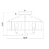 Crystorama Farris 16.5'' Semi Flush Mount - Product Dimensions