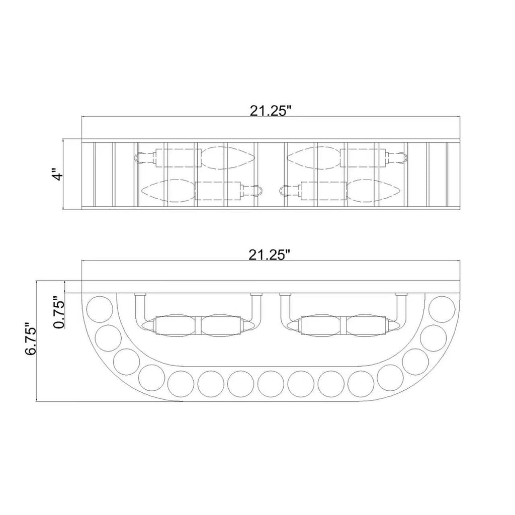 Crystorama Farris 21.5'' Sconce - Product Dimensions
