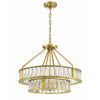 Crystorama Farris 24.5'' Chandelier in Aged Brass - Additional View