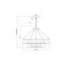Crystorama Farris 24.5'' Chandelier - Product Dimensions