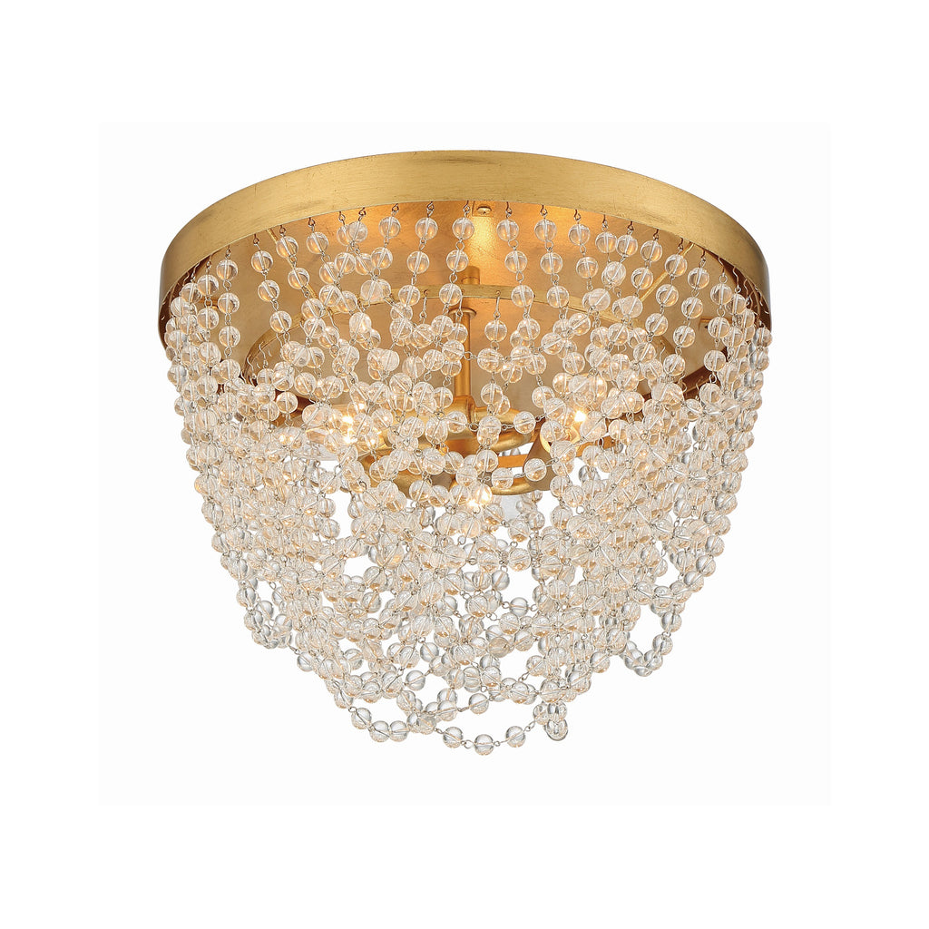 Crystorama Fiona 13.75'' Flush Mount in Antique Gold - Additional View