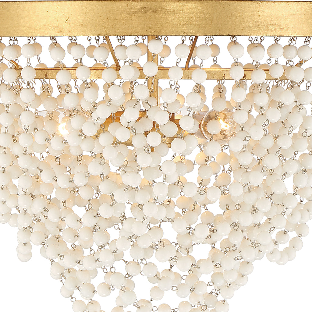Crystorama Fiona 13.75'' Flush Mount in Antique Gold - Additional View