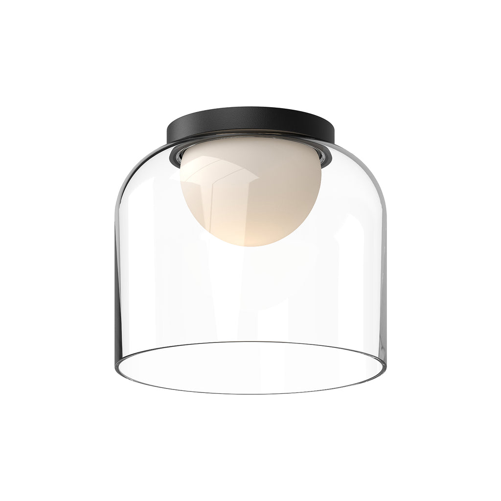 FM52508-BK/CL Cedar 1 Light Flush Mount | Main Image