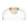 FM52512-BG/CL Cedar 1 Light Flush Mount | Main Image