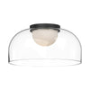 FM52512-BK/CL Cedar 1 Light Flush Mount | Main Image