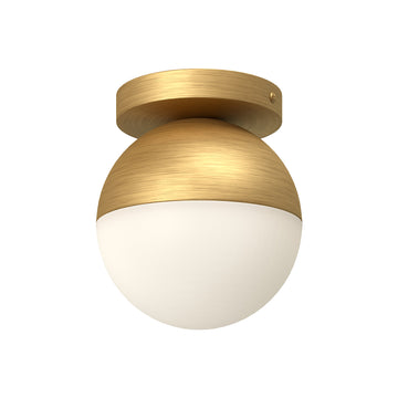 Brushed Gold/Opal Glass