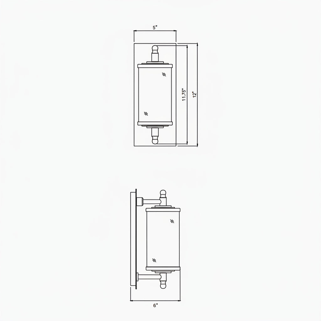 Crystorama Foster 5'' LED Sconce - Product Dimensions