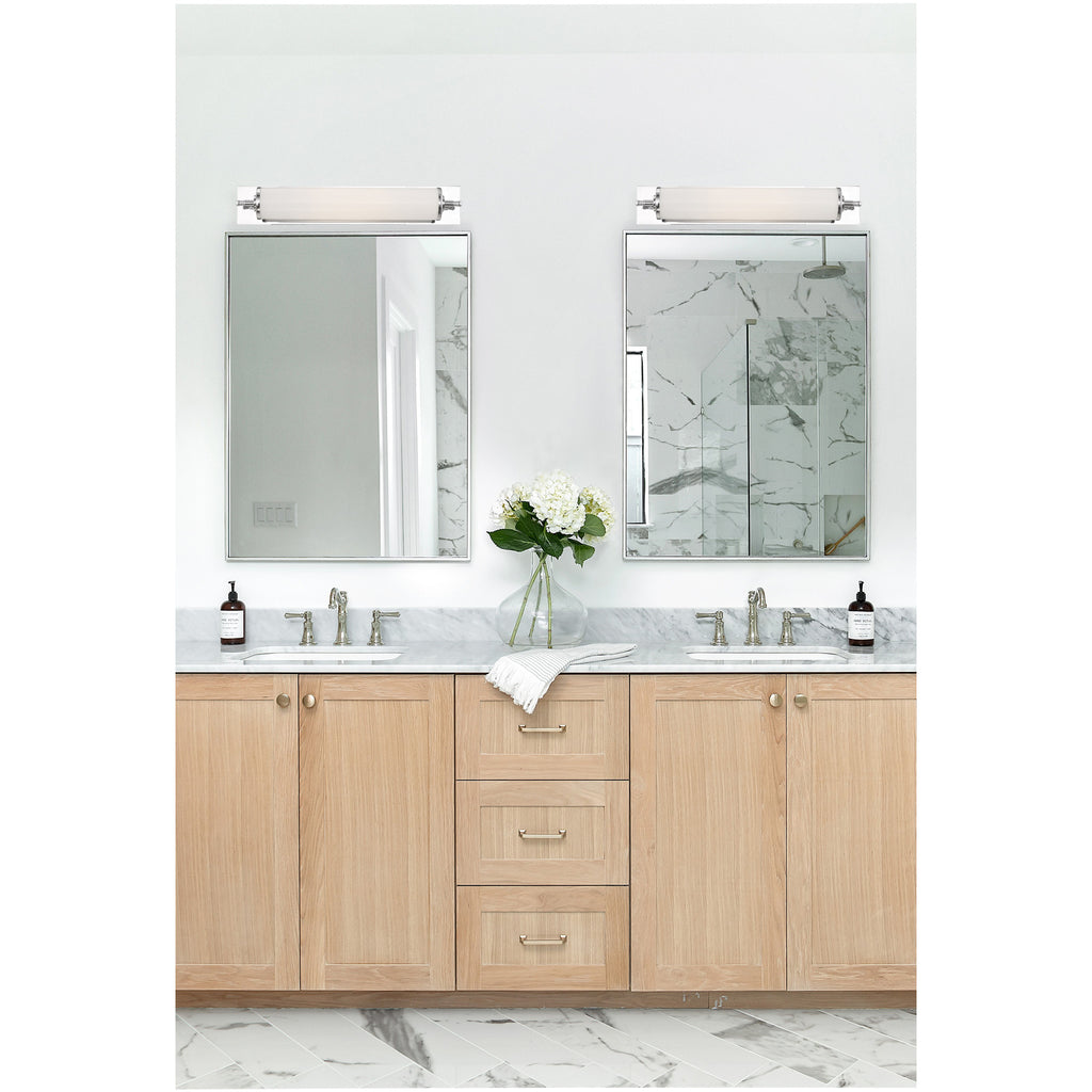 Crystorama Foster 5'' LED Bathroom Vanity in Polished Chrome - Lifestyle View