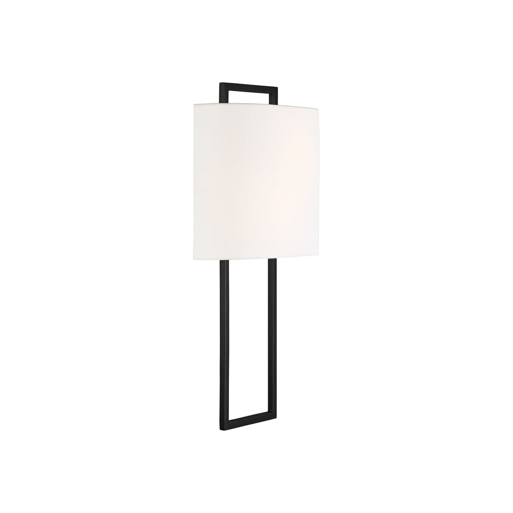 Crystorama Fremont 10'' Sconce in Black Forged - Front View