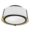 Crystorama Fulton 12'' Semi Flush Mount in Black - Additional View