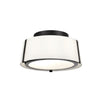 Crystorama Fulton 12'' Semi Flush Mount in Black - Front View