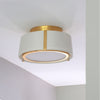 Crystorama Fulton 12'' Semi Flush Mount in Antique Gold - Lifestyle View