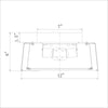 Crystorama Fulton 12'' Semi Flush Mount - Product Dimensions