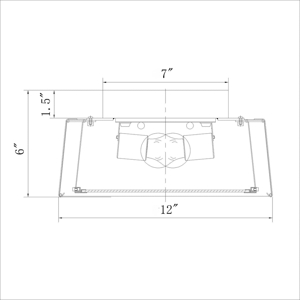 Crystorama Fulton 12'' Semi Flush Mount - Product Dimensions