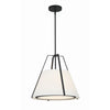 Crystorama Fulton 20'' Pendant in Black - Front View