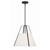 Crystorama-OPEN-BOX Fulton 3 Light Chandelier in Black - Additional View