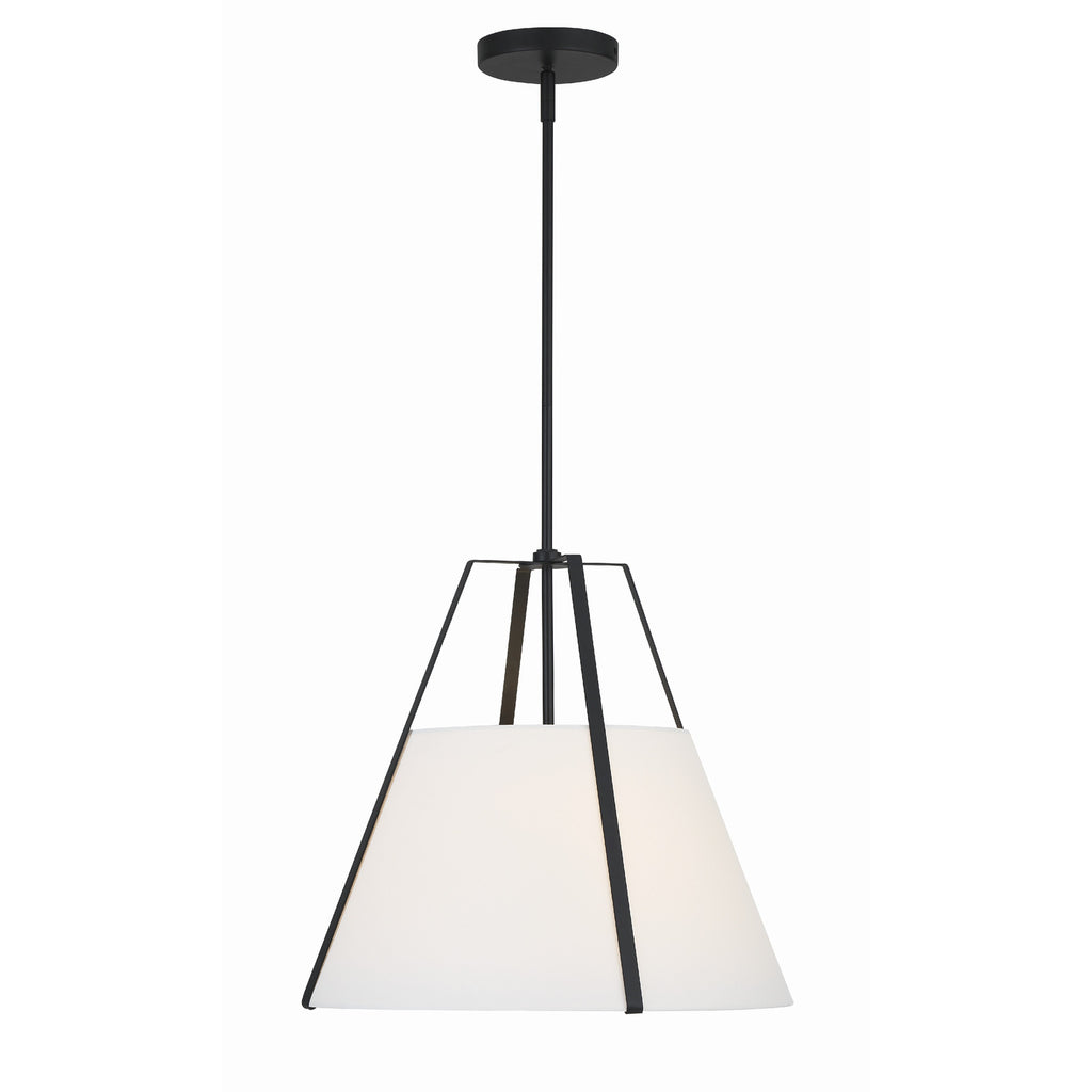 Crystorama-OPEN-BOX Fulton 3 Light Chandelier in Black - Additional View