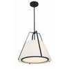 Crystorama-OPEN-BOX Fulton 3 Light Chandelier in Black - Additional View