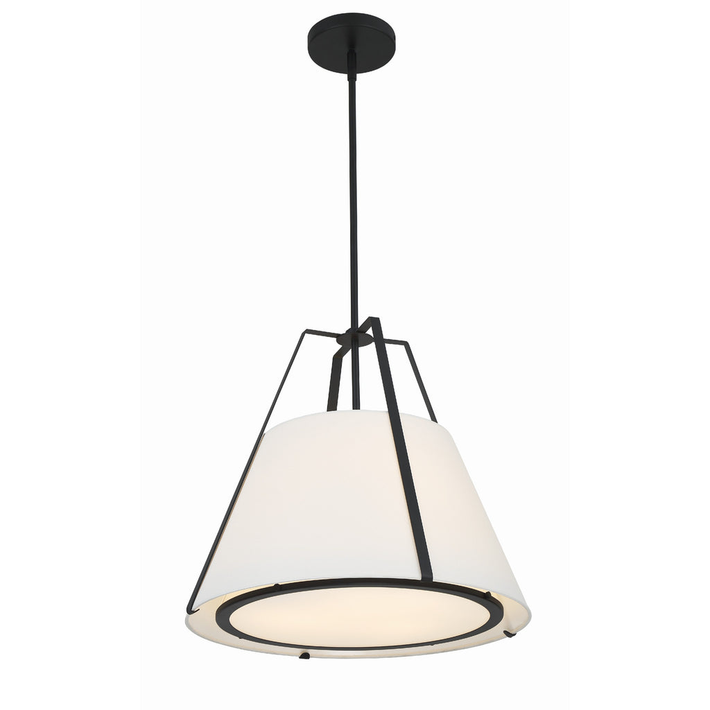 Crystorama-OPEN-BOX Fulton 3 Light Chandelier in Black - Additional View