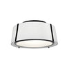Crystorama Fulton 18'' Semi Flush Mount in Black - Front View