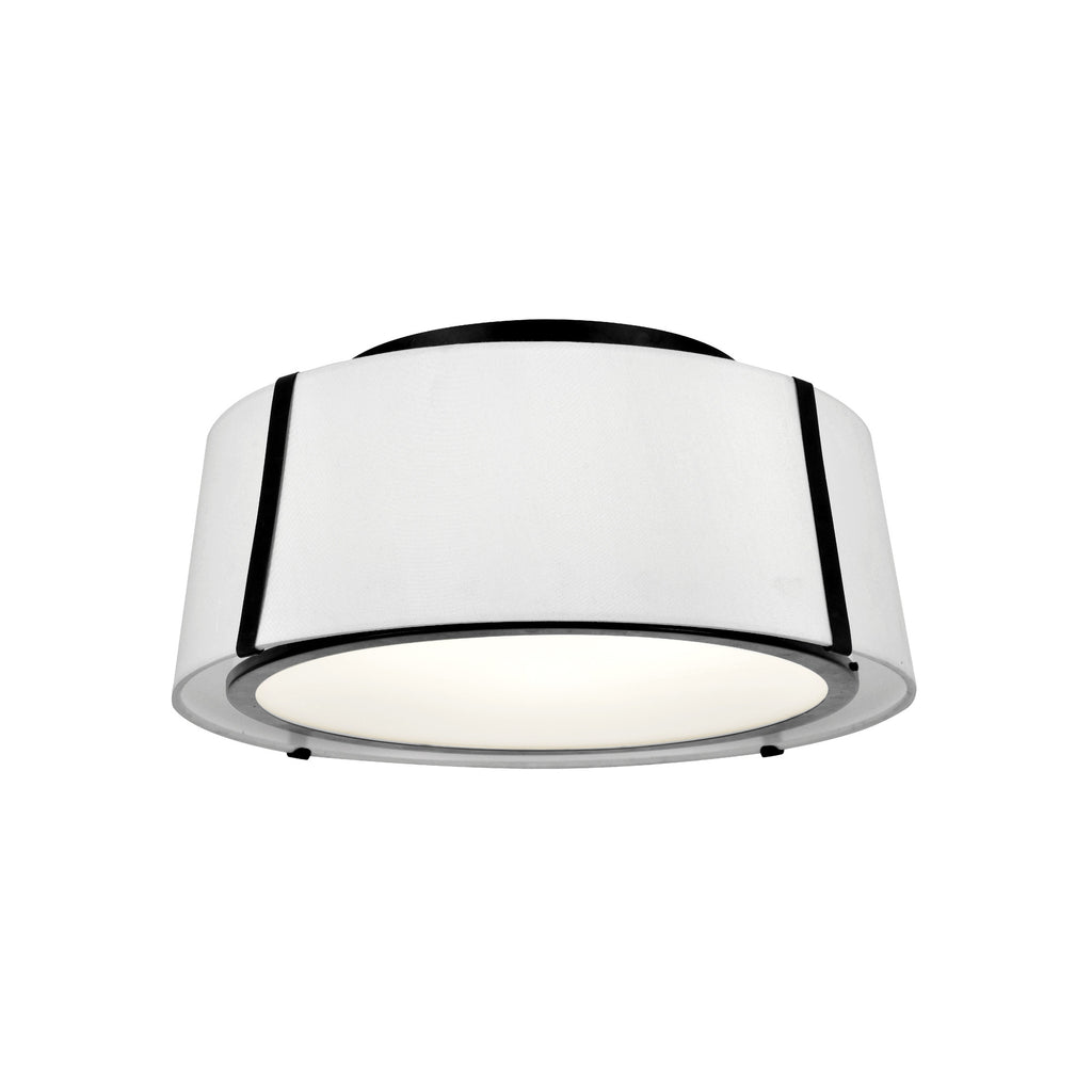 Crystorama Fulton 18'' Semi Flush Mount in Black - Front View