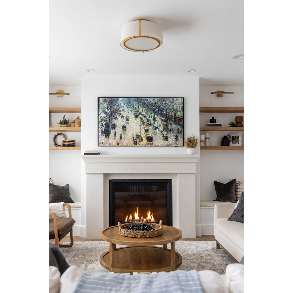 Crystorama Fulton 18'' Semi Flush Mount in Antique Gold - Lifestyle View