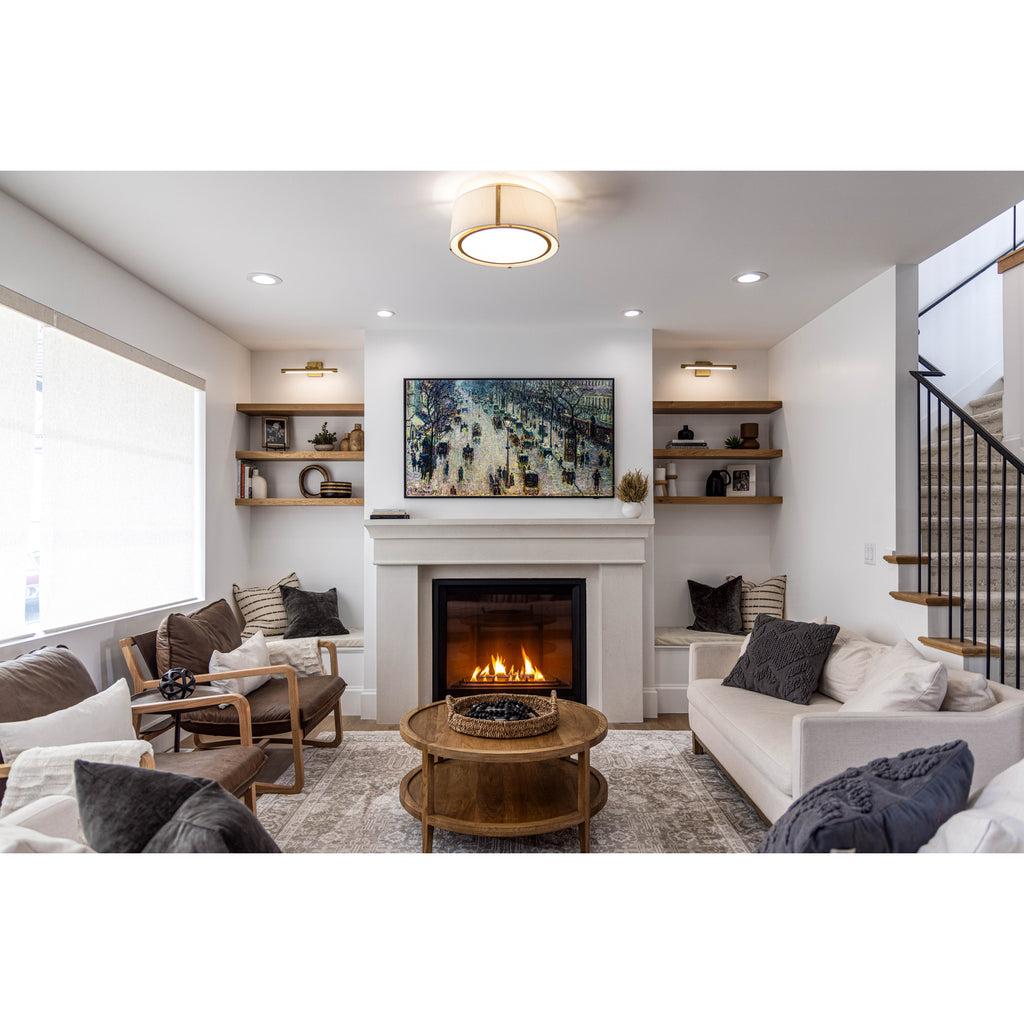 Crystorama Fulton 18'' Semi Flush Mount in Antique Gold - Lifestyle View