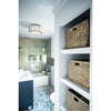 Crystorama Fulton 18'' Semi Flush Mount in Antique Gold - Lifestyle View