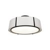 Crystorama Fulton 24'' Semi Flush Mount in Black - Front View