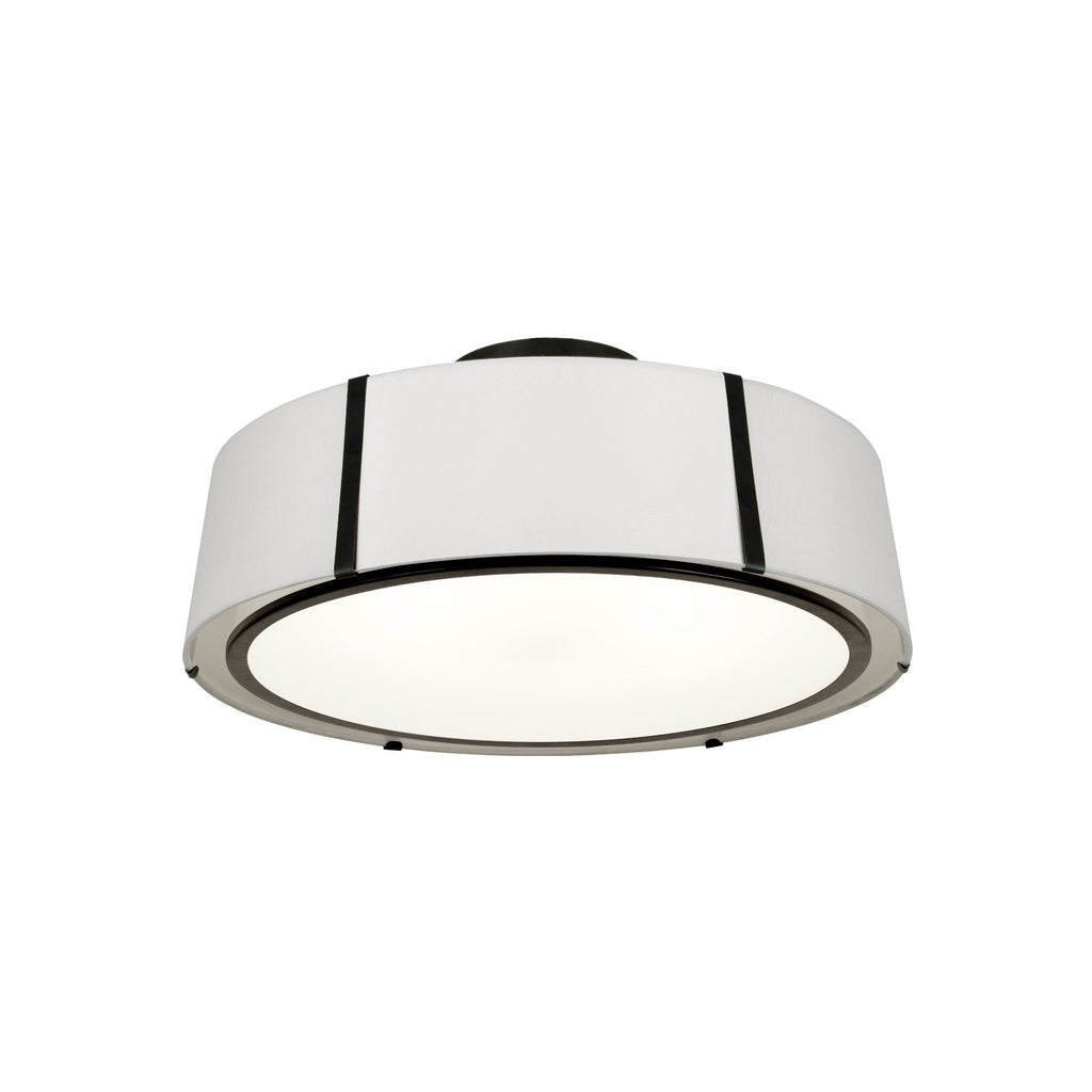Crystorama Fulton 24'' Semi Flush Mount in Black - Front View