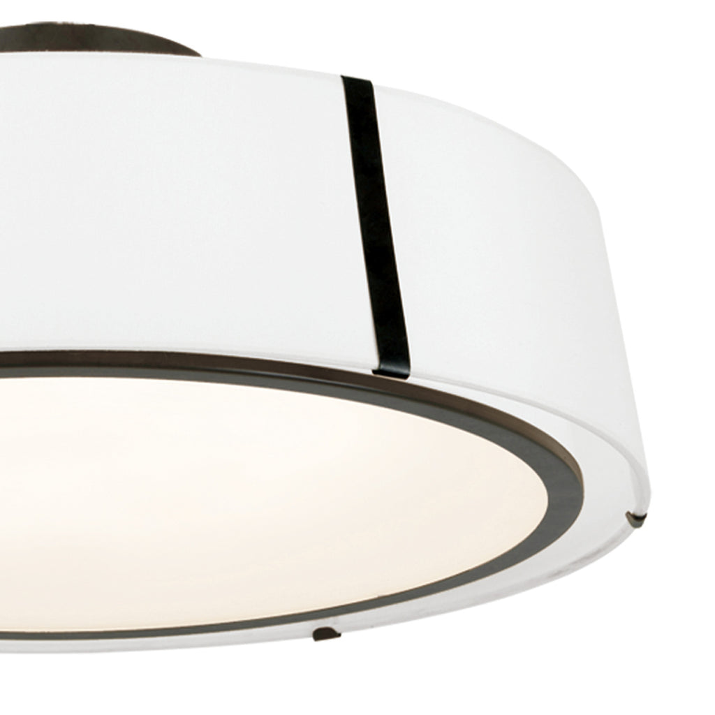 Crystorama Fulton 24'' Semi Flush Mount in Black - Additional View