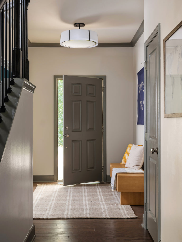 FUL-907-BK_CEILING Fulton 24'' Semi Flush Mount | Lifestyle Image