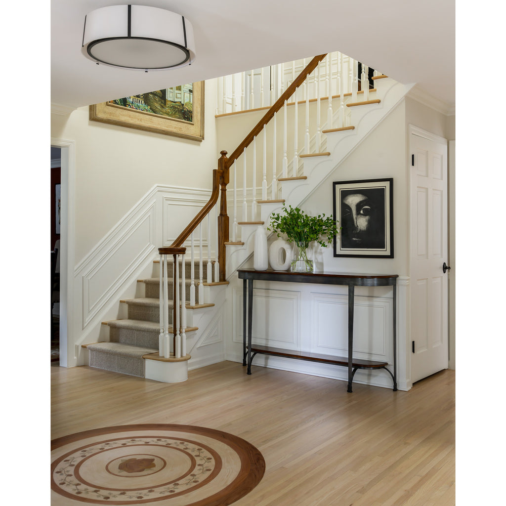 Crystorama Fulton 24'' Semi Flush Mount in Black - Lifestyle View