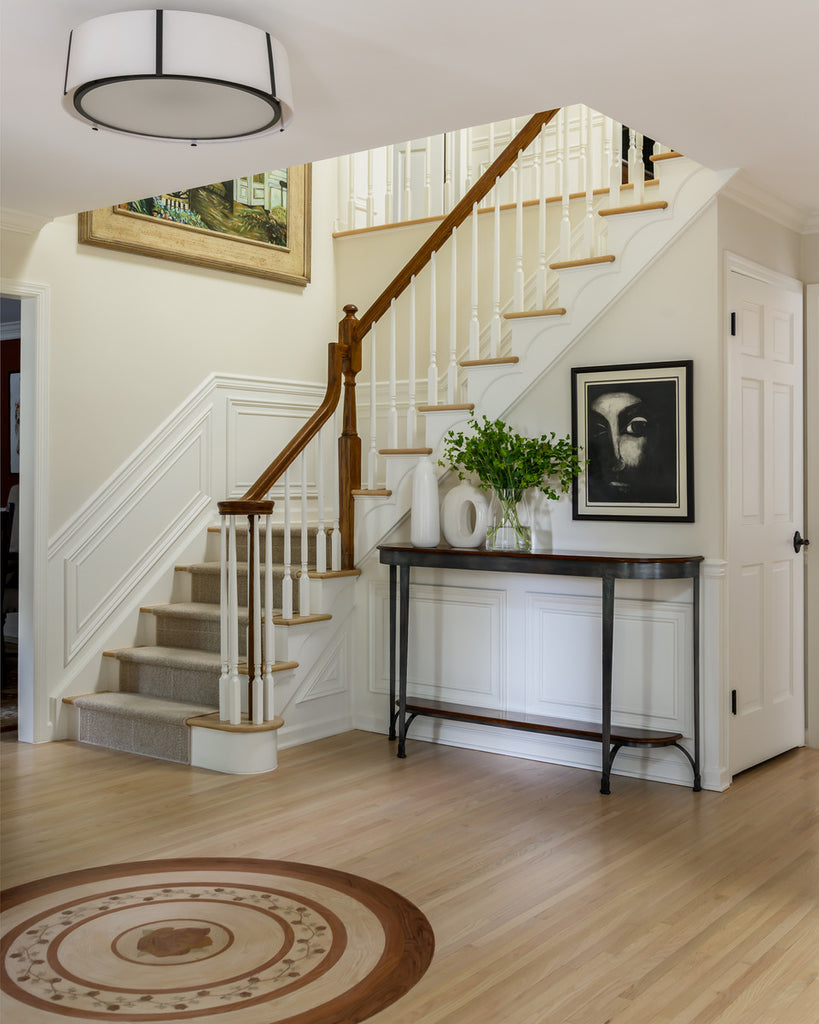 FUL-907-BK_CEILING Fulton 24'' Semi Flush Mount | Lifestyle Image