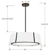 FUL-907-BK Fulton 6 Light Chandelier | Dimensions Image