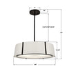Crystorama-OPEN-BOX Fulton 6 Light Chandelier - Product Dimensions