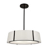 Crystorama Fulton 24'' Pendant in Black - Front View