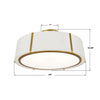 FUL-907-GA_CEILING Fulton 24'' Semi Flush Mount | Dimensions Image
