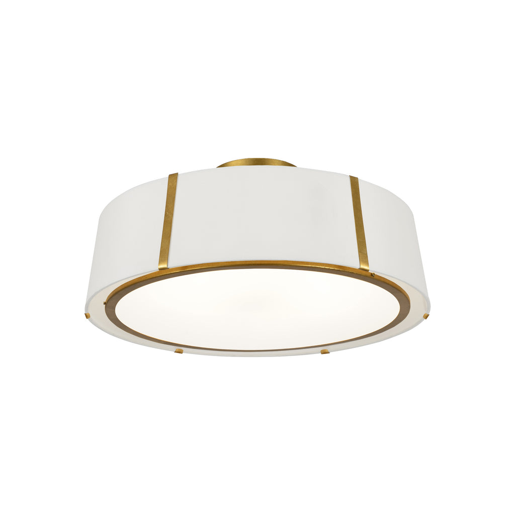 Crystorama Fulton 24'' Semi Flush Mount in Antique Gold - Front View