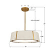 FUL-907-GA Fulton 24'' Pendant | Dimensions Image