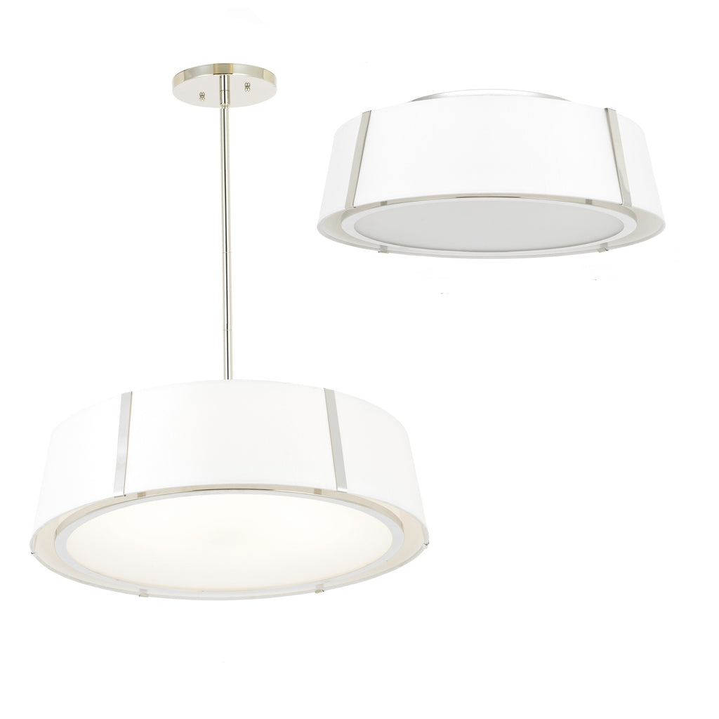 Crystorama Fulton 24'' Pendant in Polished Nickel - Additional View