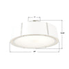 FUL-907-PN_CEILING Fulton 24'' Semi Flush Mount | Dimensions Image