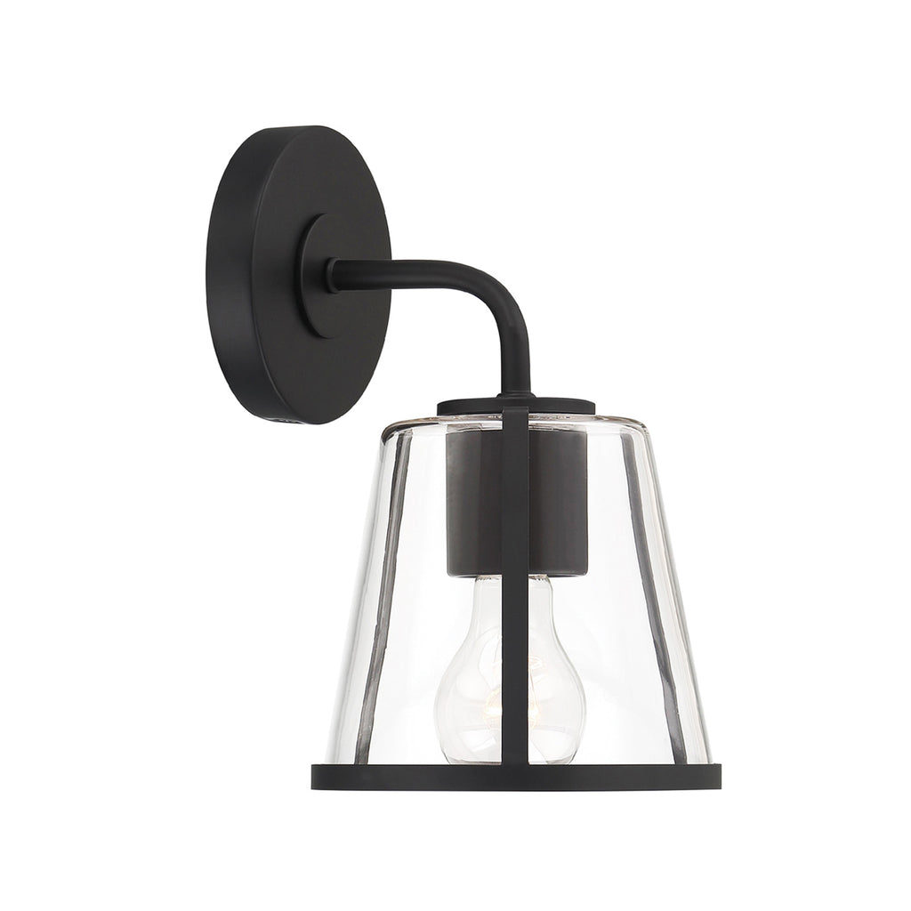 FUL-911-BK-CL Fulton 1 Light Sconce | Main Image